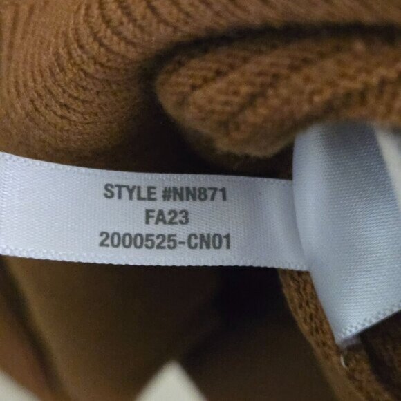 Madewell NWT Johnny Collar Long Sleeve Sweater Polo Acorn 2023 Size L - Picture 11 of 11